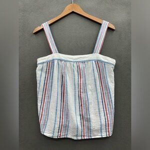 Gap Women’s Small Tank Top Adjustable Strap Square Neck Cropped